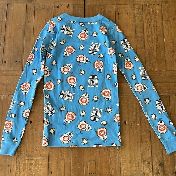 Hanna andersson Star Wars Blue bb8 r2d2 long John  Pajama Set nwot - Picture 4 of 7